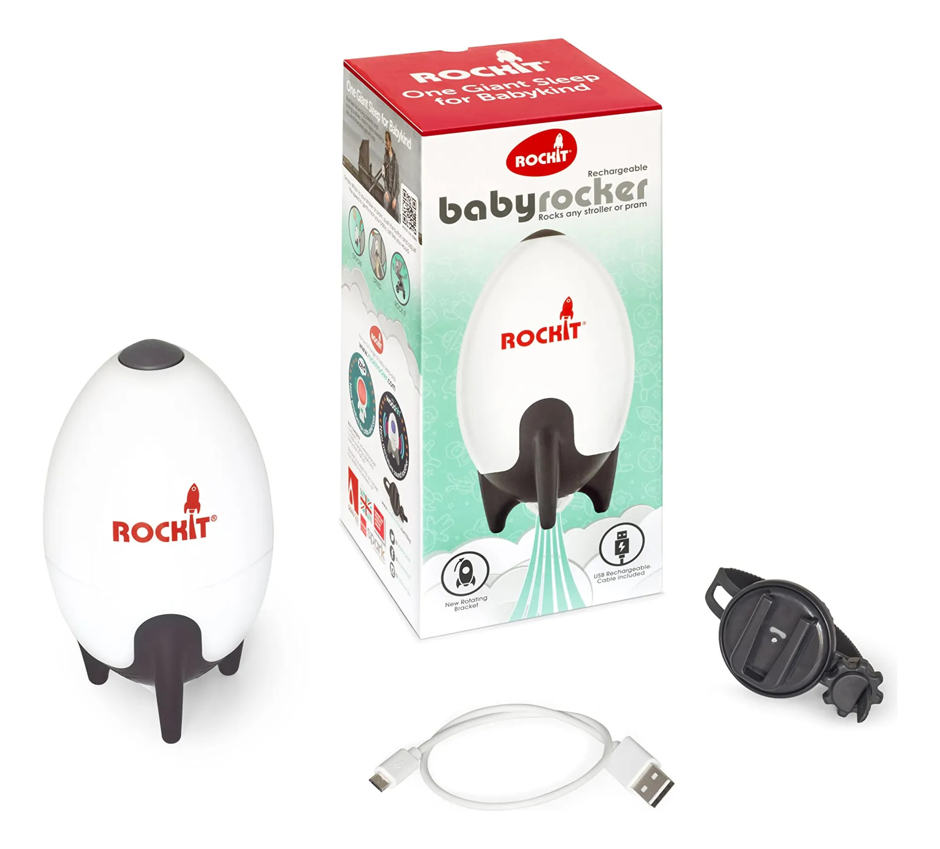 Rockit Baby Rocker Para Carrinho De Criança - Usb Recarregáv - Imagem 9