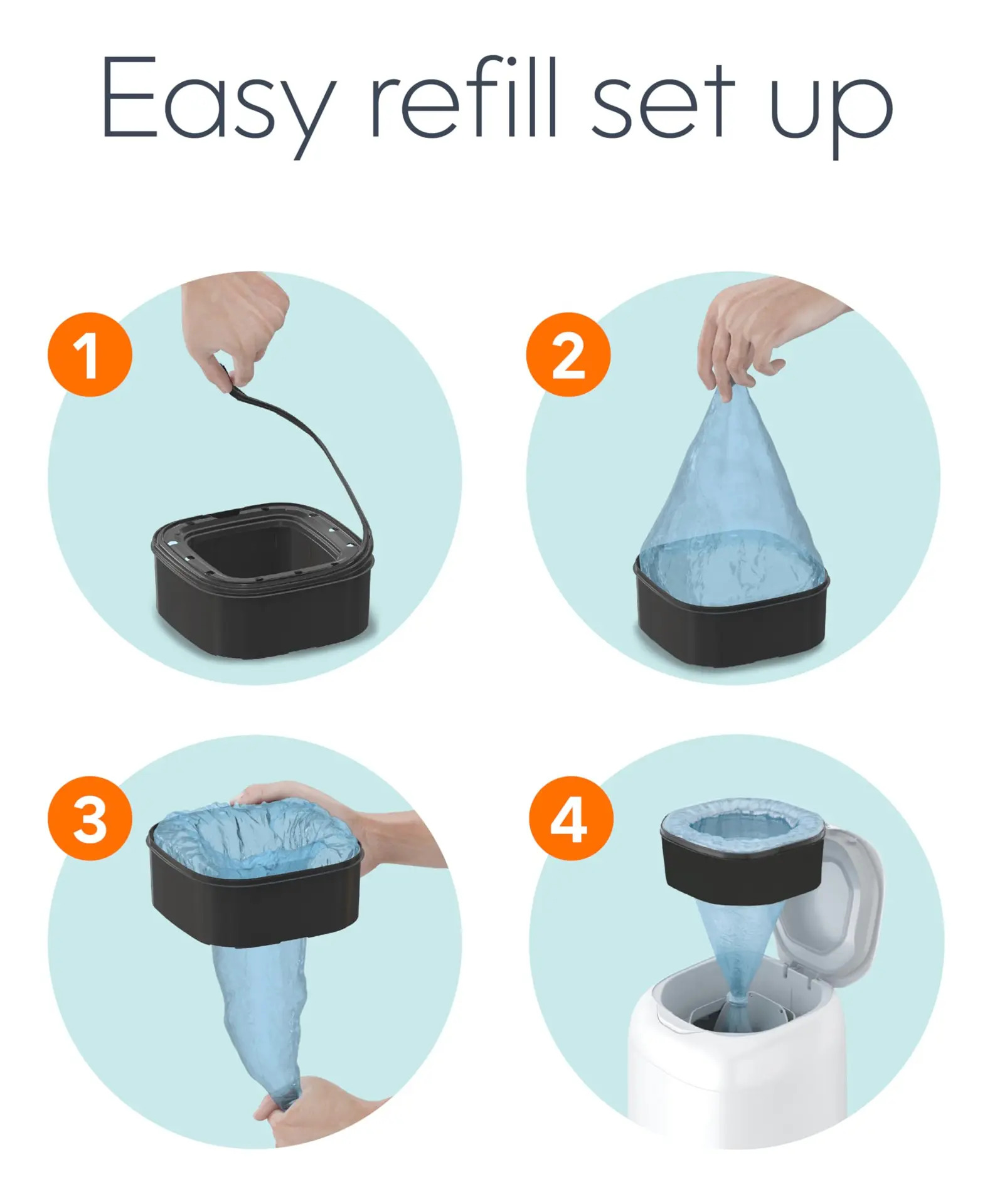 Refil Quadrado Diaper Genie Jumbo+ Para Baldes Diaper Genie - Imagem 5