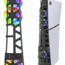 Ventoinha De Resfriamento Para Ps5 Slim Com Iluminação Rgb E