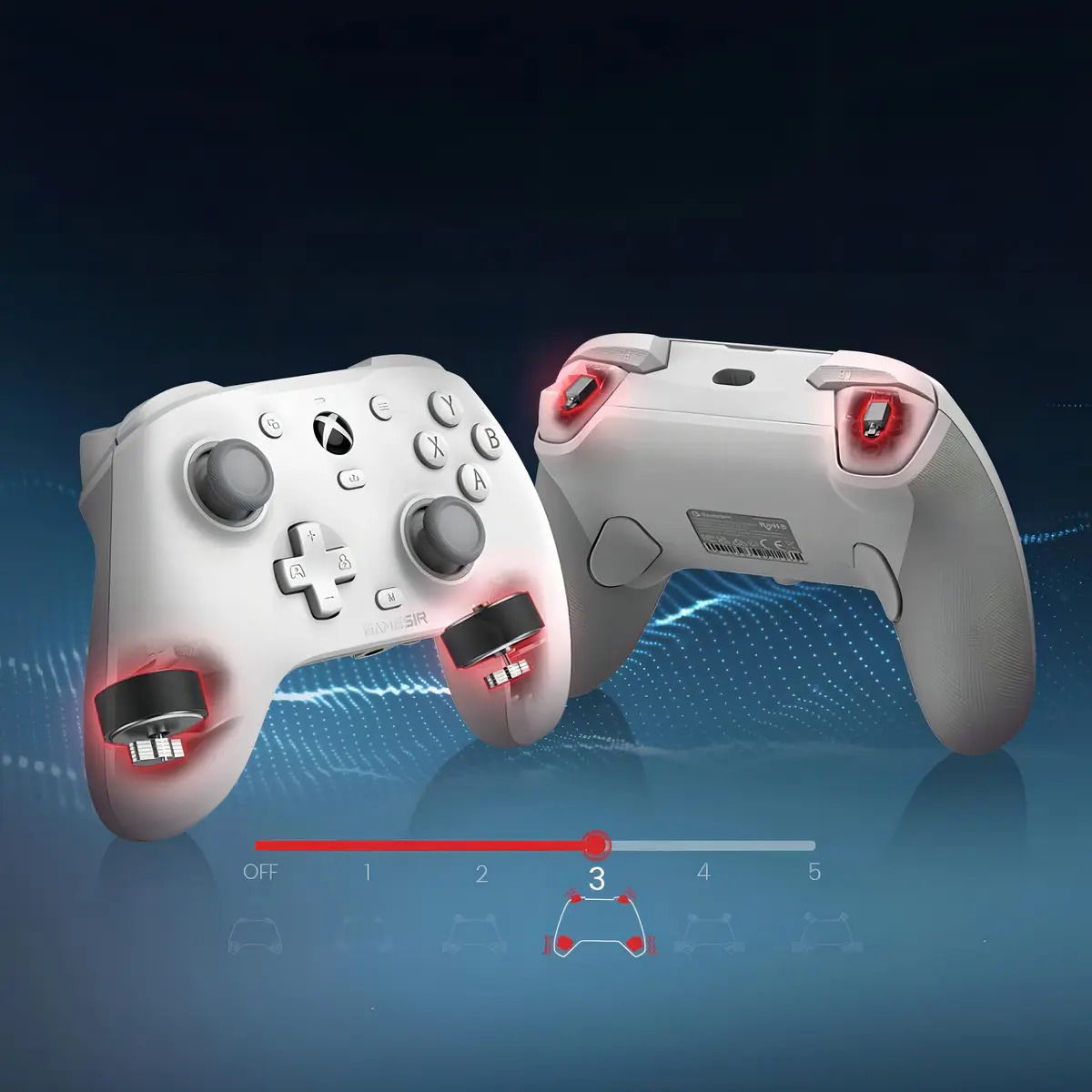 Controle GameSir G7 HE para Xbox One Series S X PC Joystick Hall Effect Vibração Ajustável Cor Branco - Imagem 7