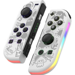 Type Dual Wireless Rgb Joystick For Switch1 White Graffiti Branco