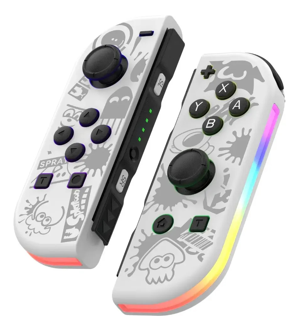 Type Dual Wireless Rgb Joystick For Switch1 White Graffiti Branco