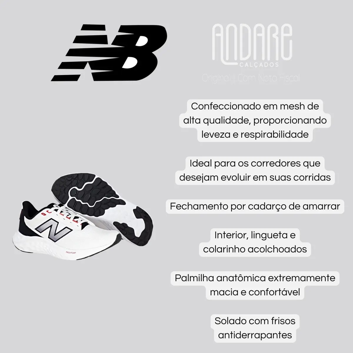 Tenis New Balance Fresh Foam Arishiv4 Masculino Mesh Macio - Imagem 13