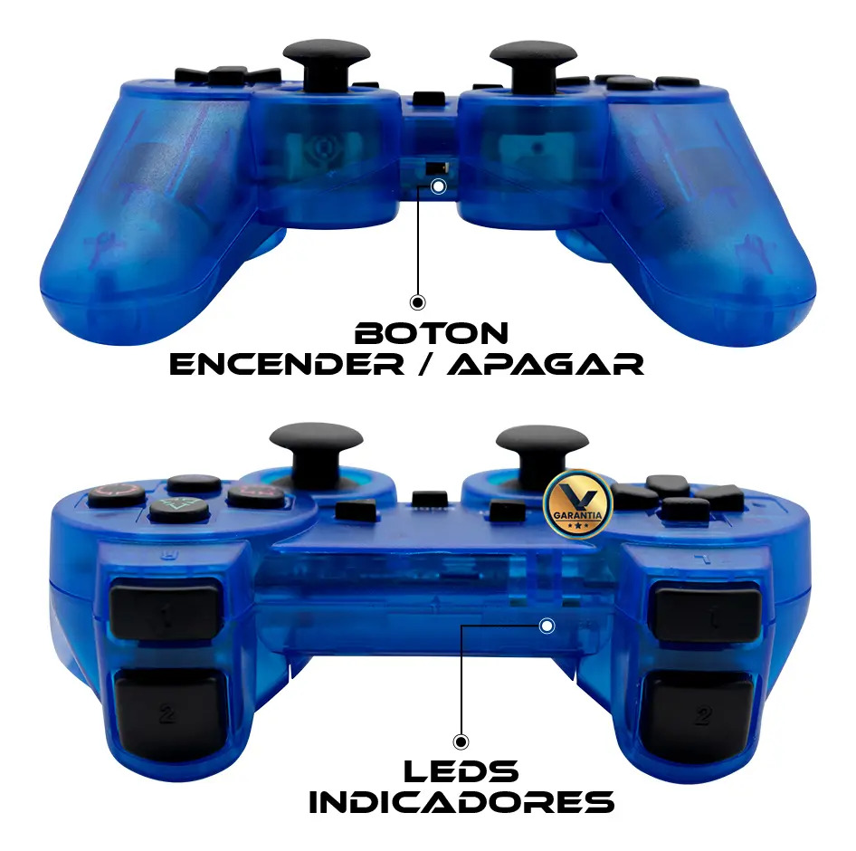 Controle Inalámbrico Com Vibração Compatível Com Ps2 E Ps1 ~ - Imagem 5