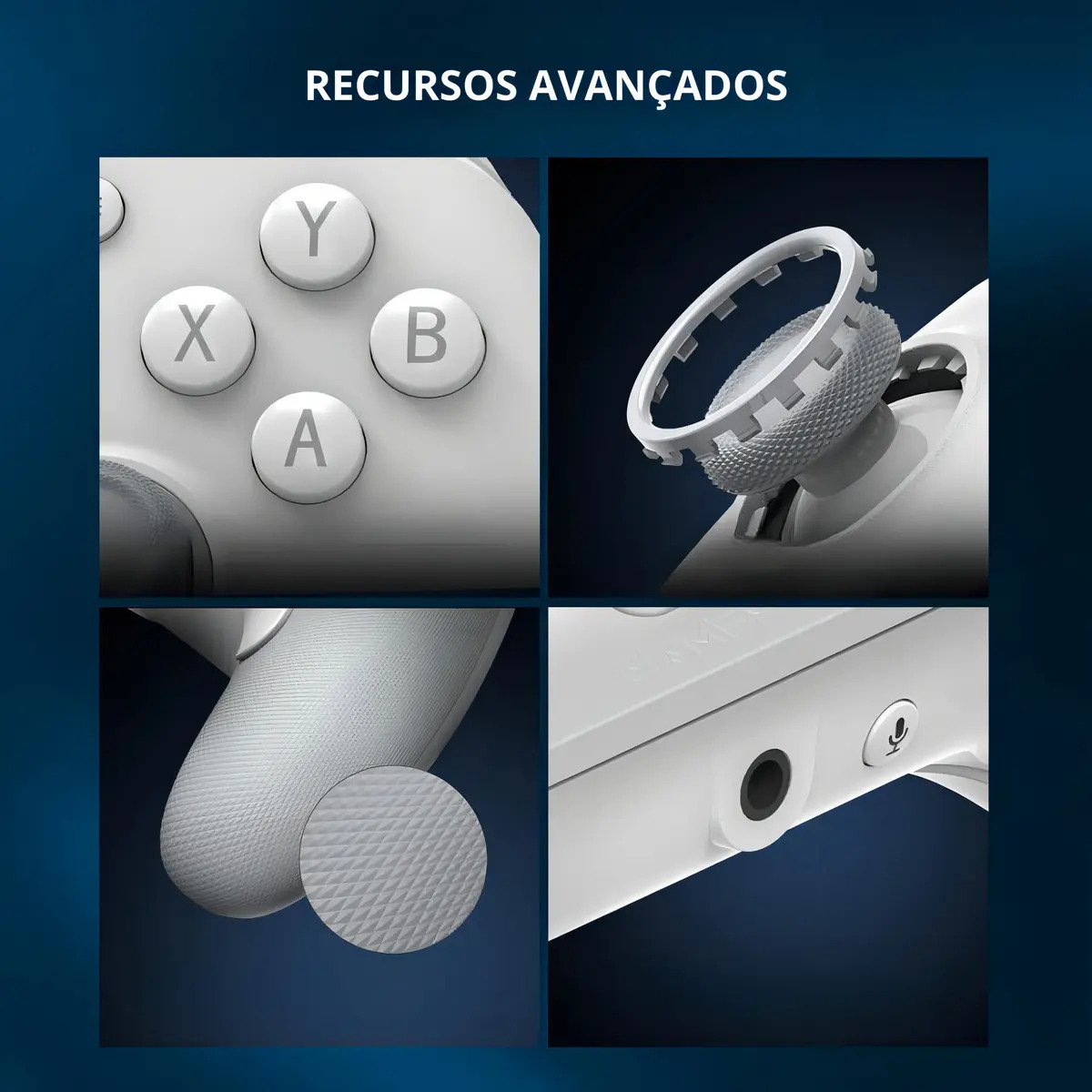 Controle GameSir G7 HE para Xbox One Series S X PC Joystick Hall Effect Vibração Ajustável Cor Branco - Imagem 3