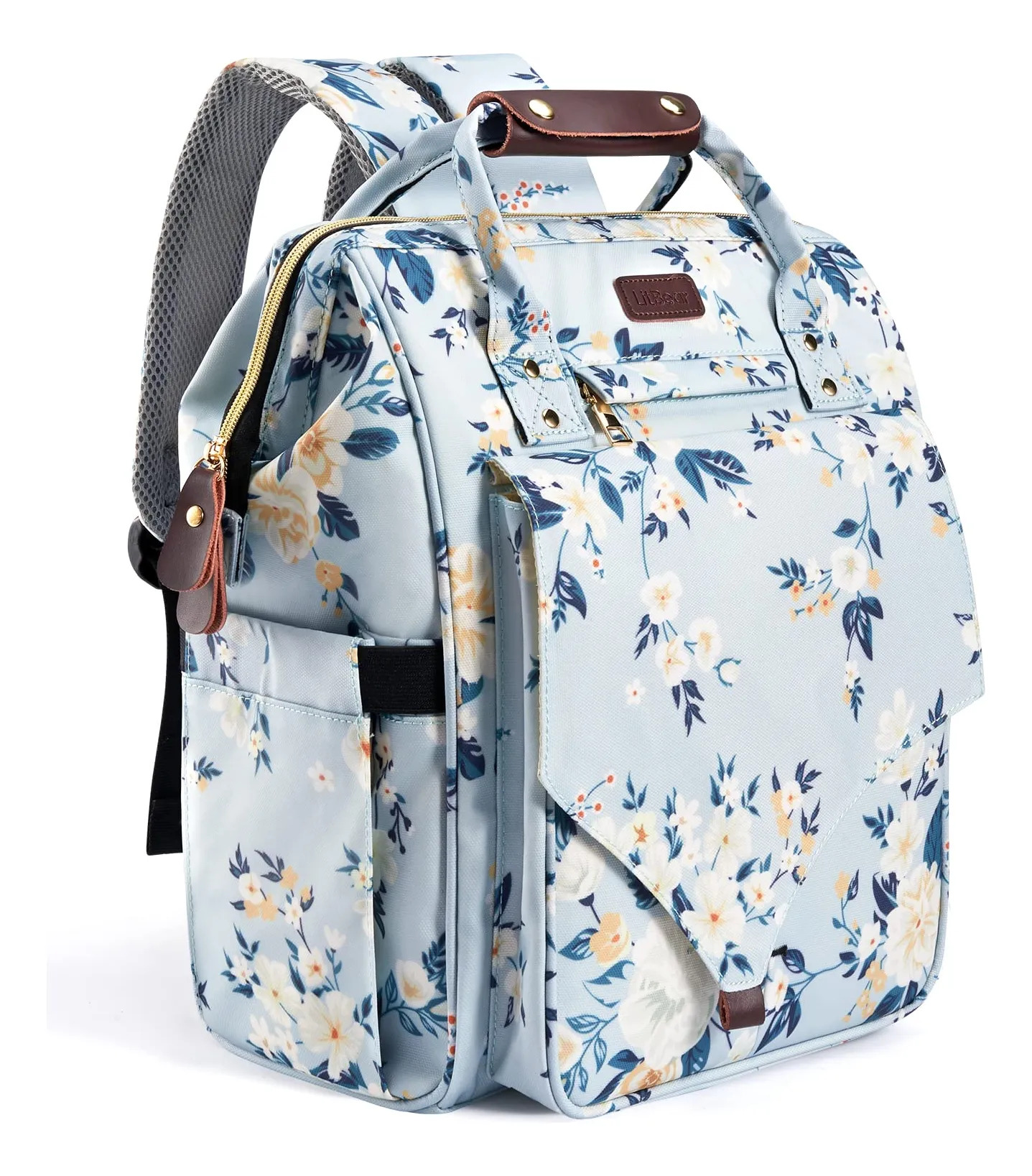 Mochila Para Fraldas Litbear Large Capacity Fashion Coral