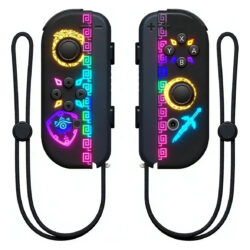 Controle CNJcon Joy-Con (L) e (R) sem Fio RGB para Nintendo Switch com Sensor de Vibração