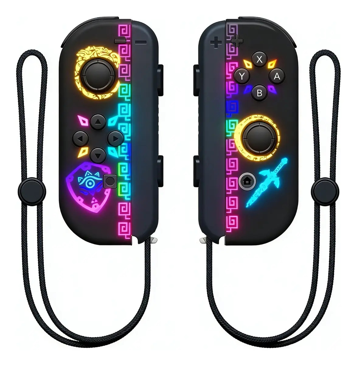 Controle CNJcon Joy-Con (L) e (R) sem Fio RGB para Nintendo Switch com Sensor de Vibração