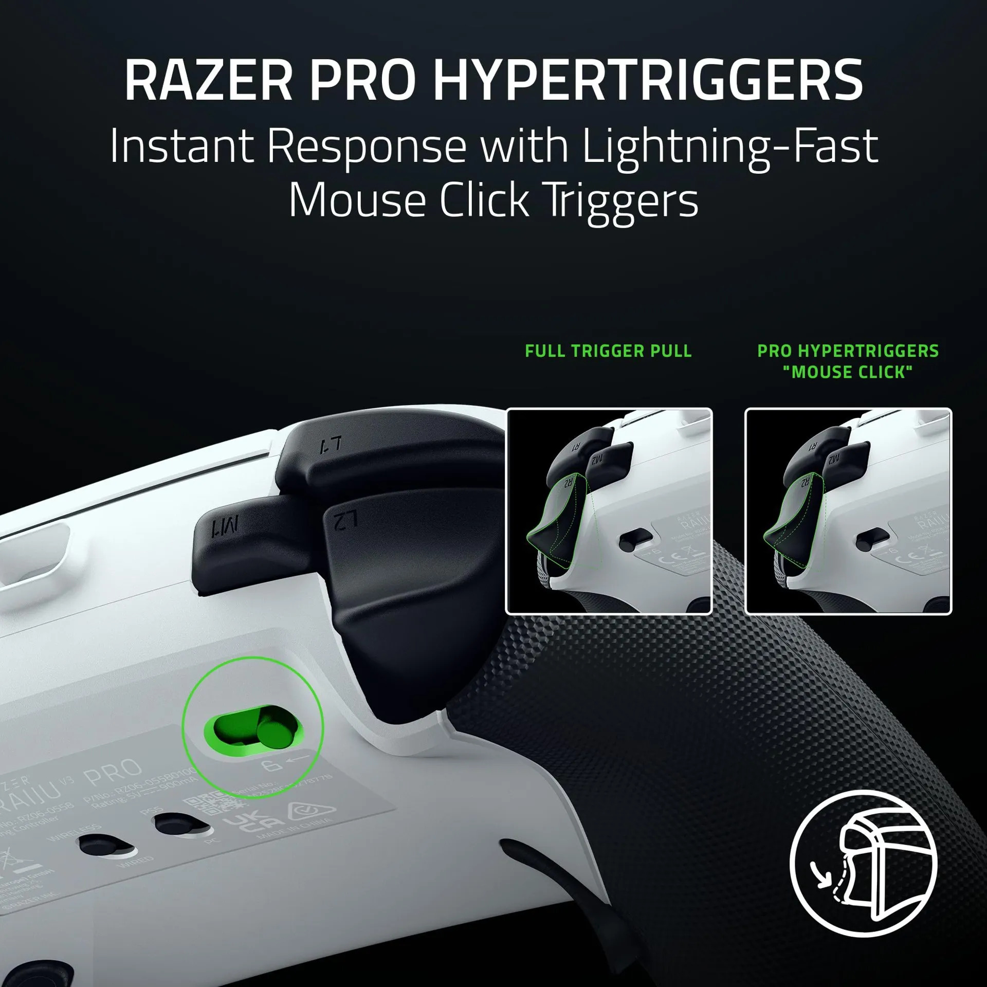 Controlador Sem Fio Razer Raiju V3 Pro Para Playstation Branco - Imagem 6