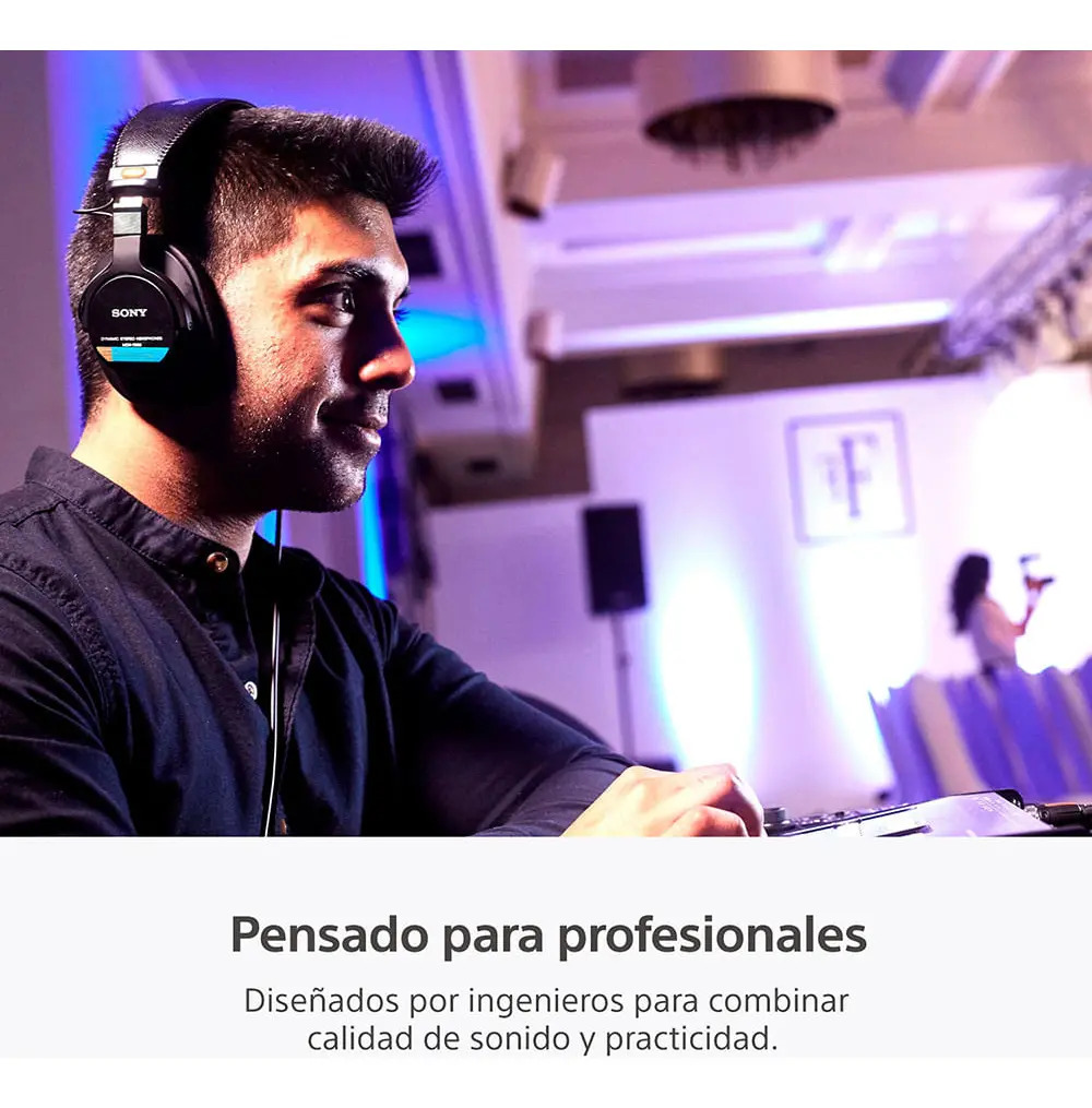 Fone De Ouvido Over-ear Sony Professional Mdr-7506 Preto Preto - Imagem 2