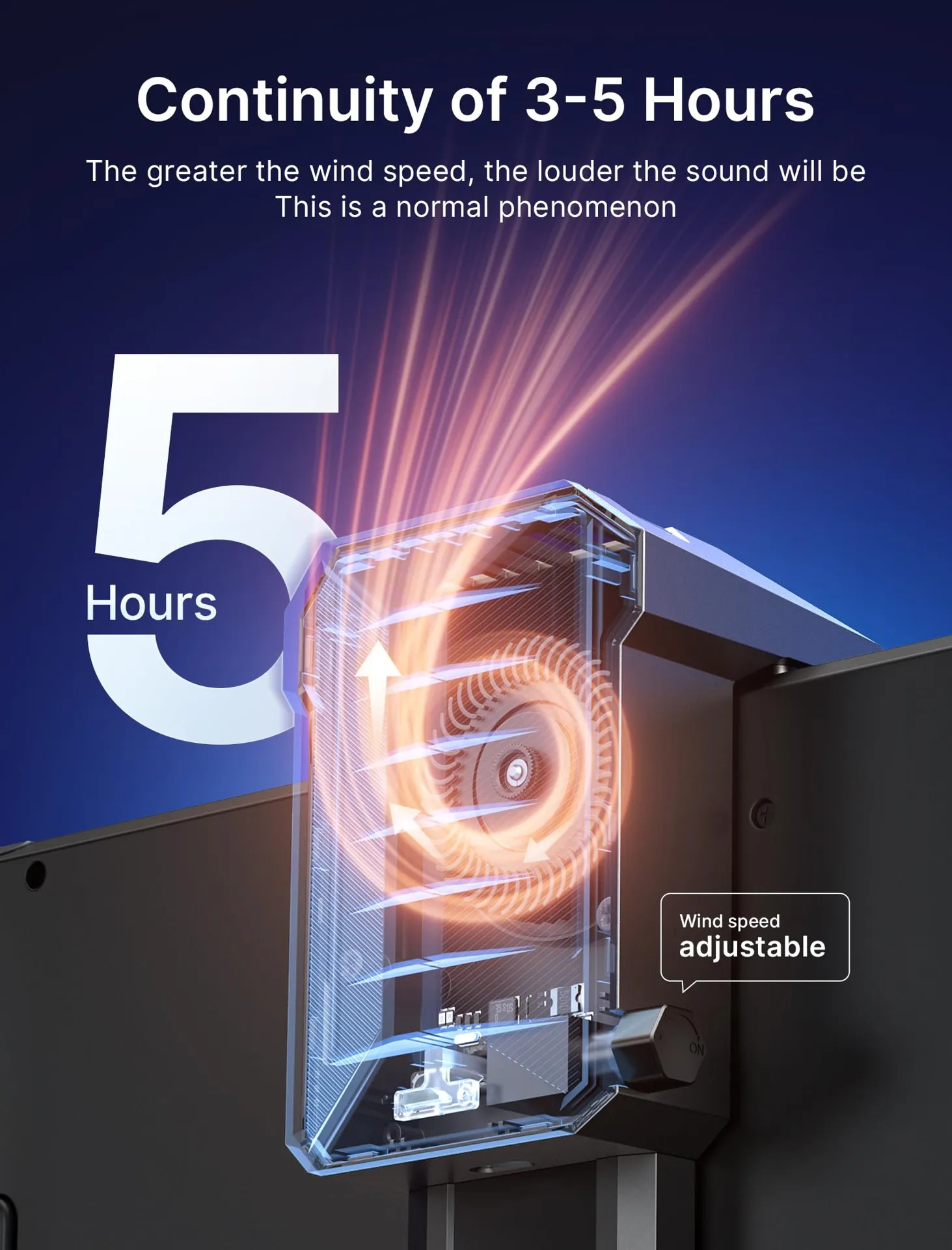 Ventilador De Resfriamento Jsaux Para Deck De Vapor/deck De - Imagem 5