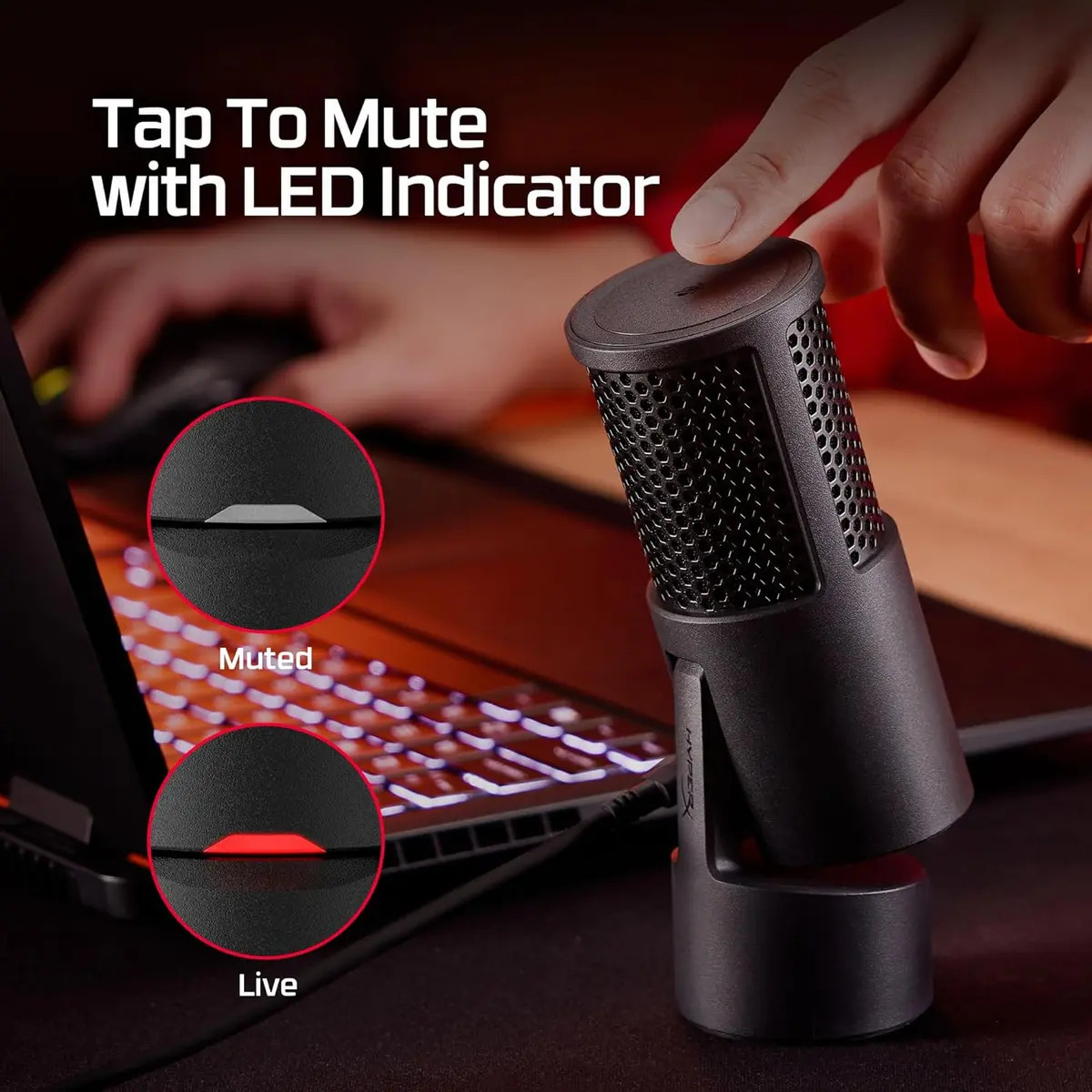 Microfone USB Hyperx Solocast 2 para PC 24 bits 96 khz - Imagem 5
