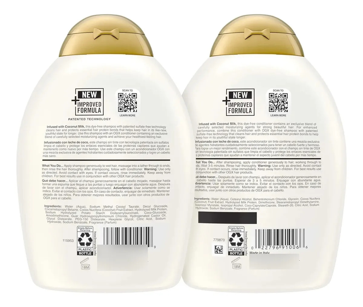 Conjunto Shampoo Y Acondicionador Ogx Leite De - Imagem 7