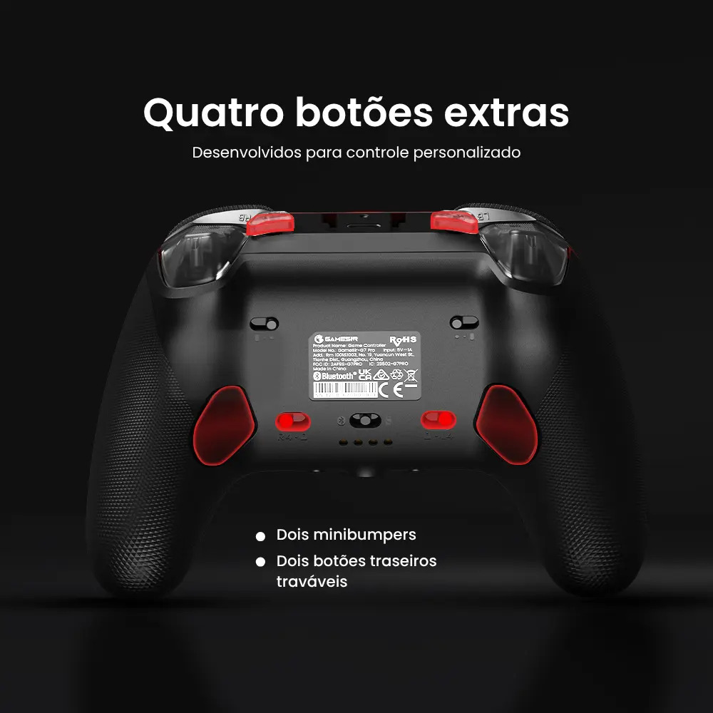 Controle Gamesir G7 Pro Xbox Pc Android Com Dock Hall Rgb Cor Preto - Imagem 7