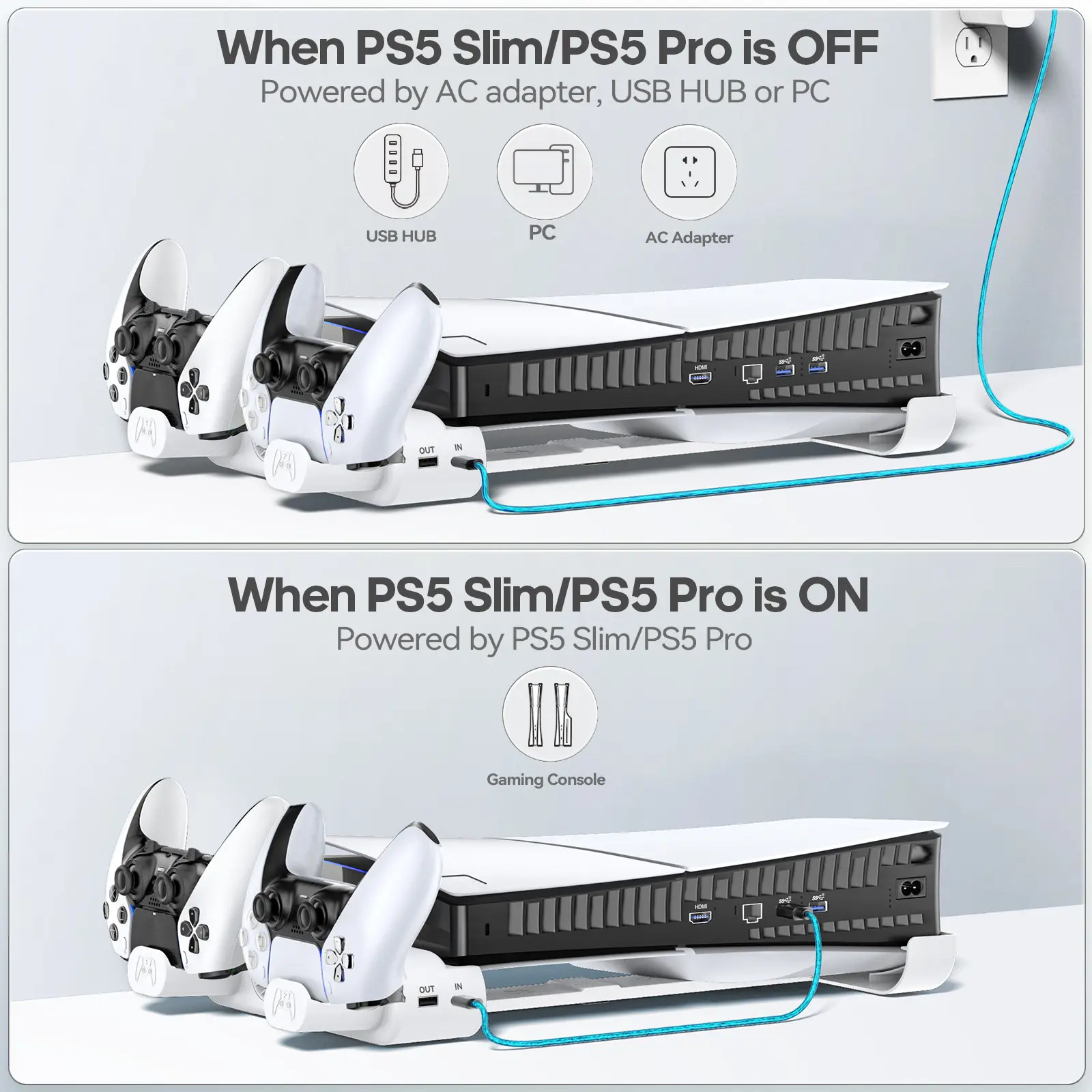 Refrigerador De Carregador Horizontal Para Ps5 Slim - Imagem 7
