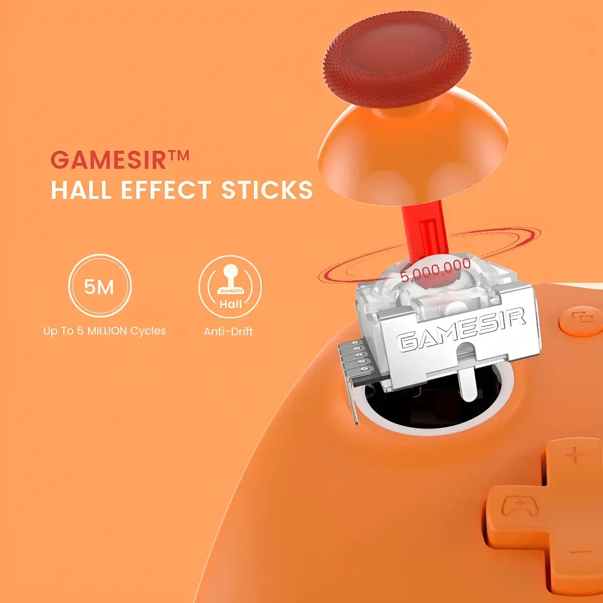 Controlador com fio Gamesir G7 SE para PC/Xbox One Orange - Imagem 6