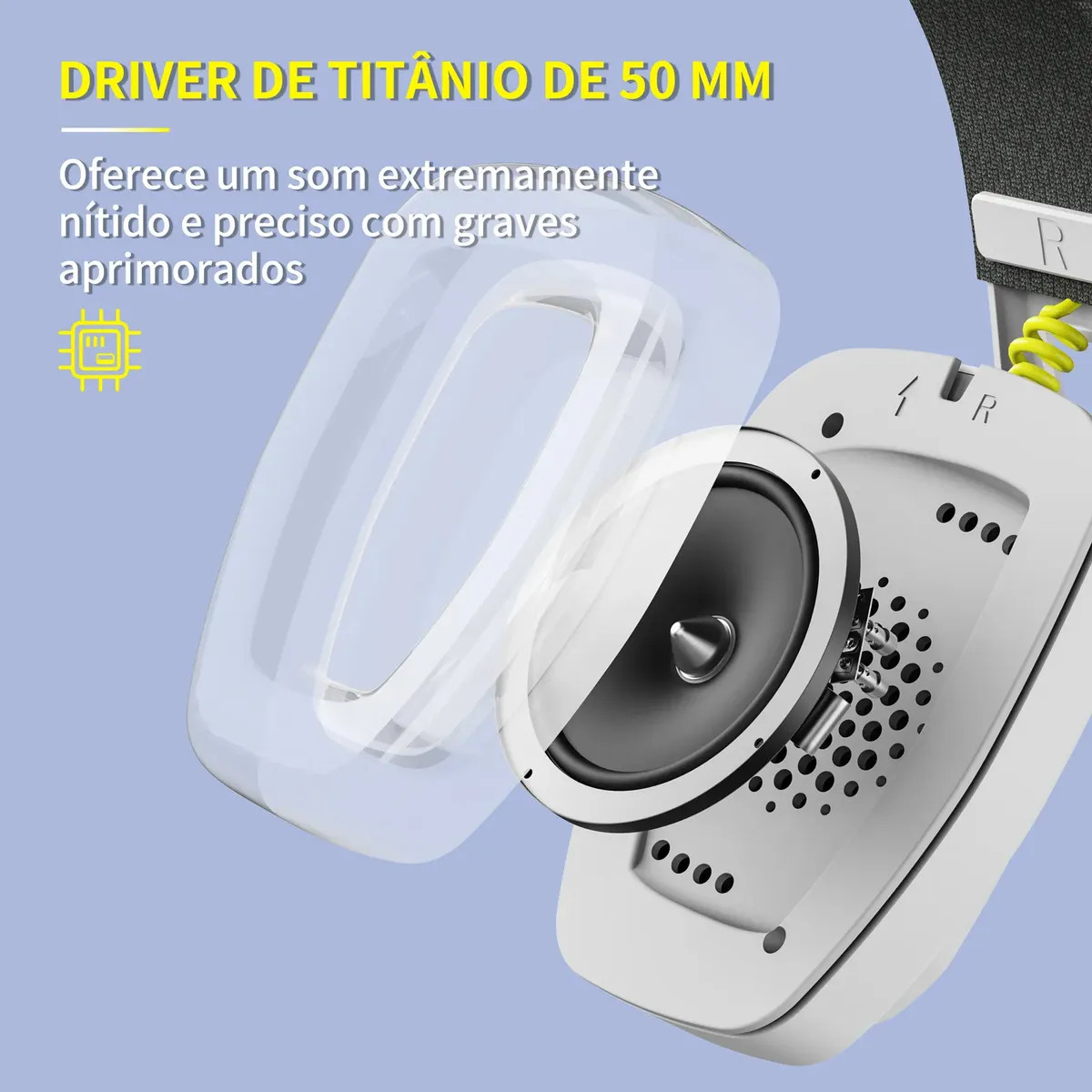Fone de ouvido Headset gamer Binnune Bw06 Wireless Fone cinza para PC,PS,Mac USB 2.4Ghz,5.3Bluetooth com mic - Imagem 3