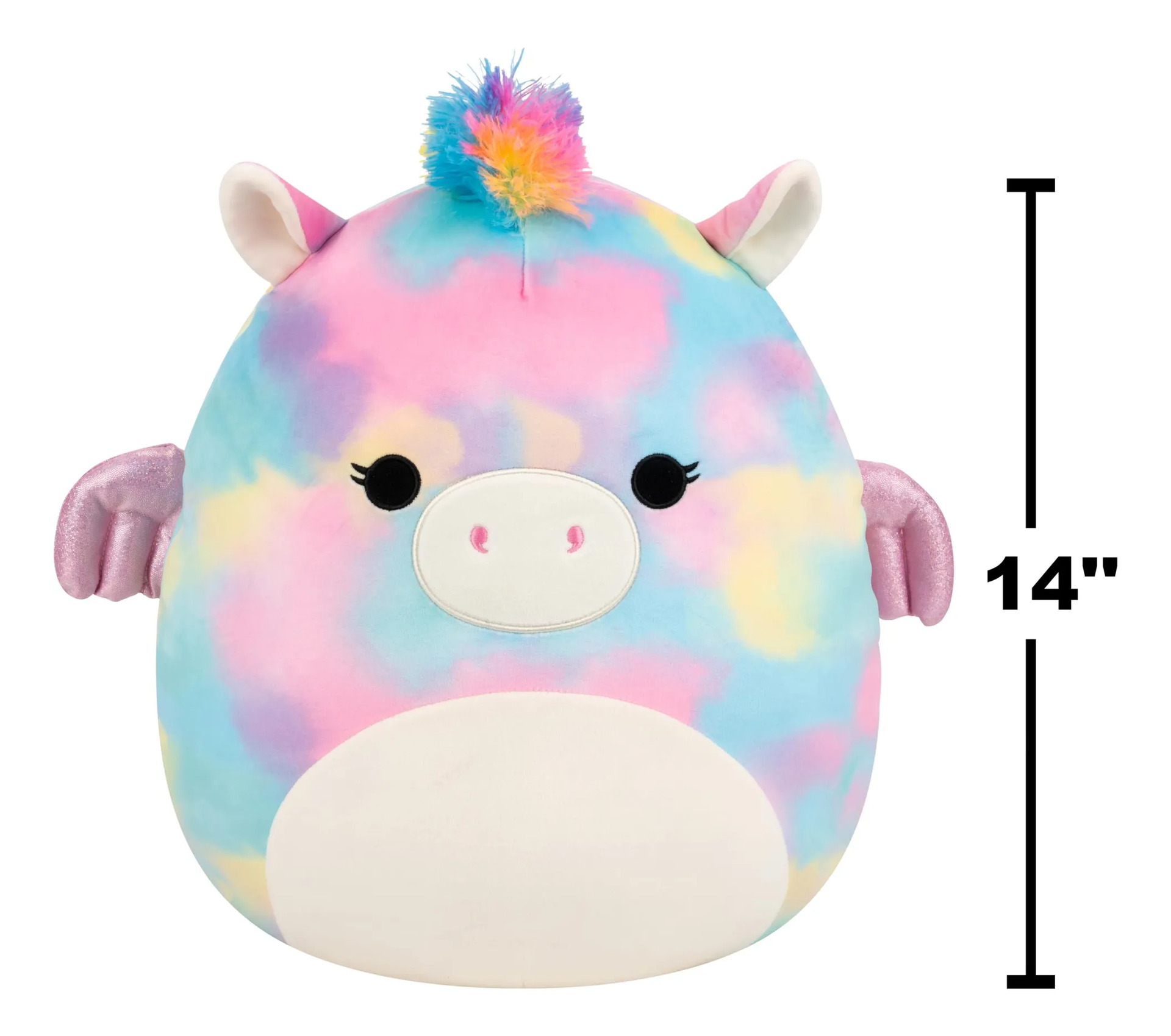 Brinquedo De Pelúcia Squishmallows Jaime Rainbow Tie-dye Peg - Imagem 4