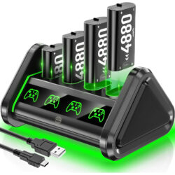 Carregador C 4 Baterias 4880mah P Xbox One Series