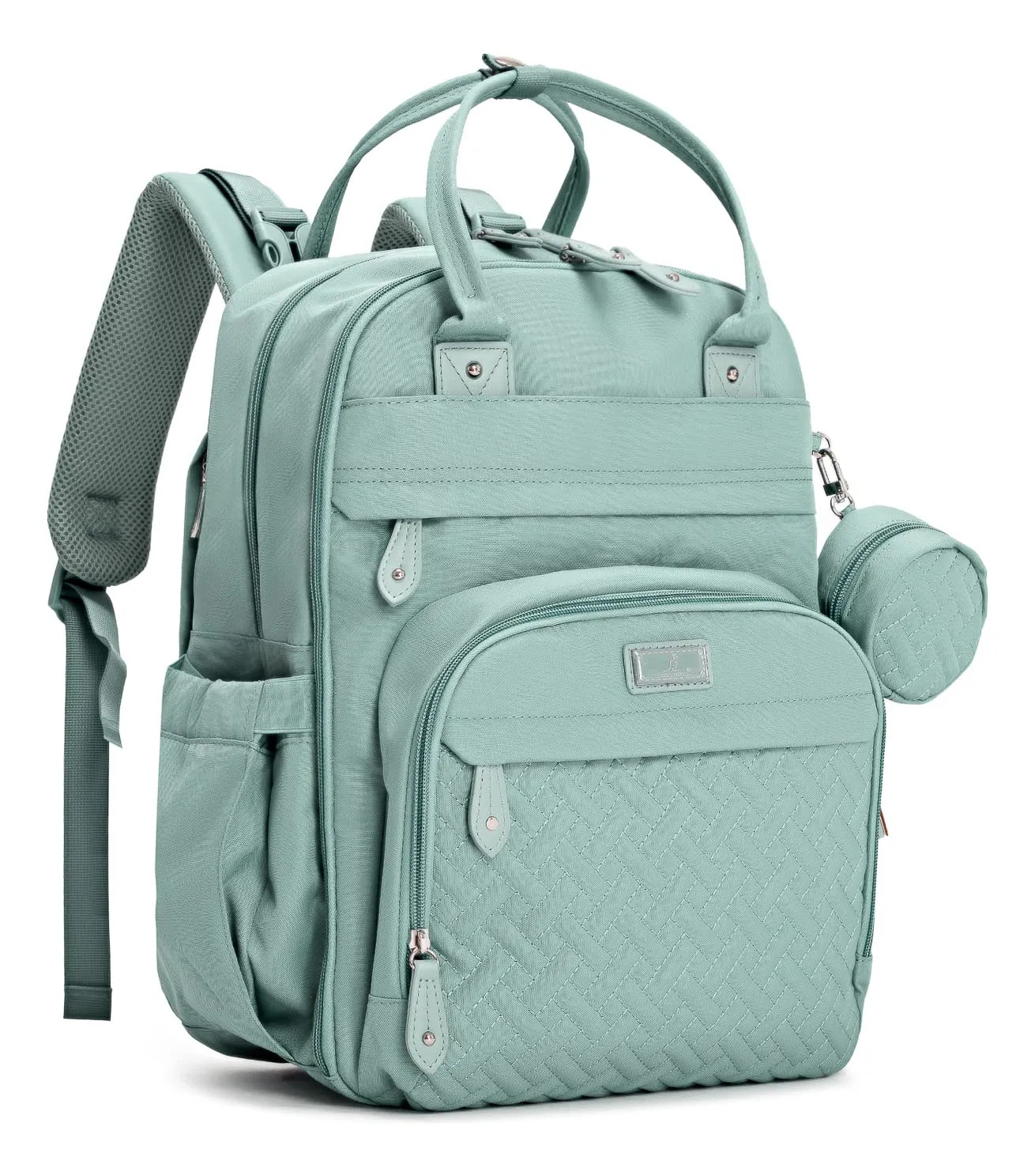 Mochila De Fraldas Babbleroo Resistente À Água Verde Sálvia