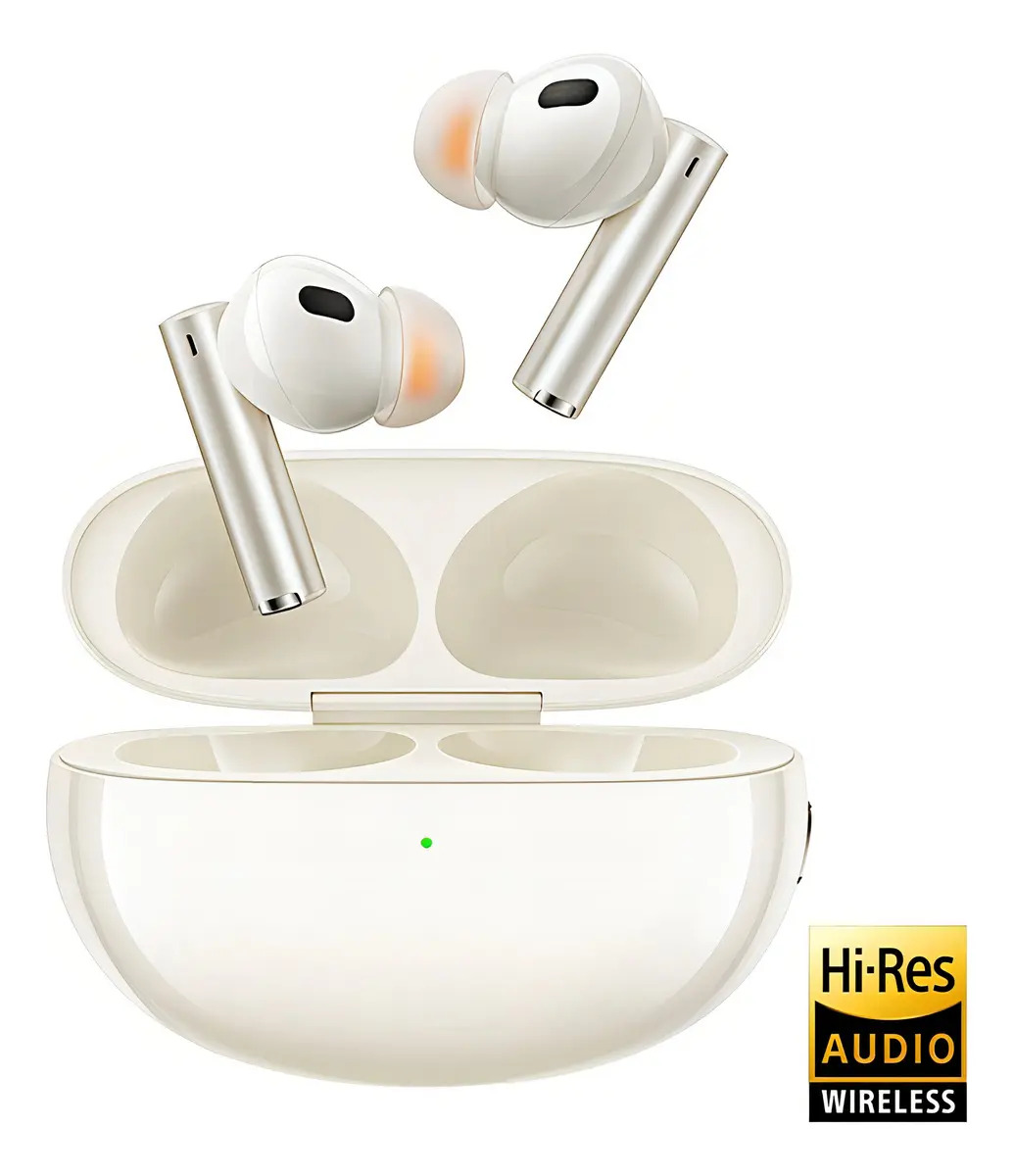Fones de ouvido intra-auriculares sem fio para jogos Realme Air 5 Pro brancos com luz LED - Imagem 3