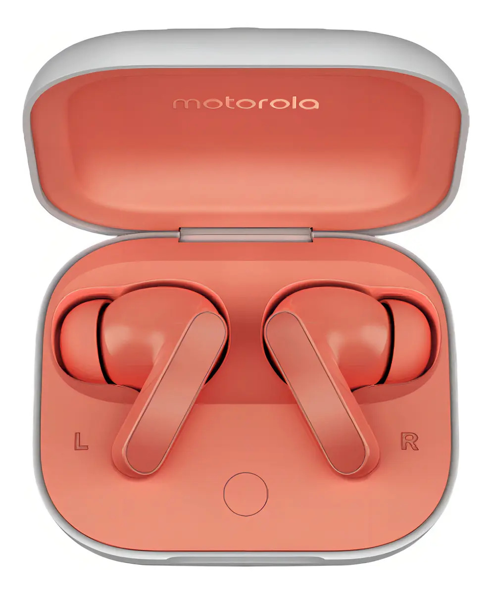 Motorola Buds Tws Peach Rosa Cor Vermelho - Imagem 3