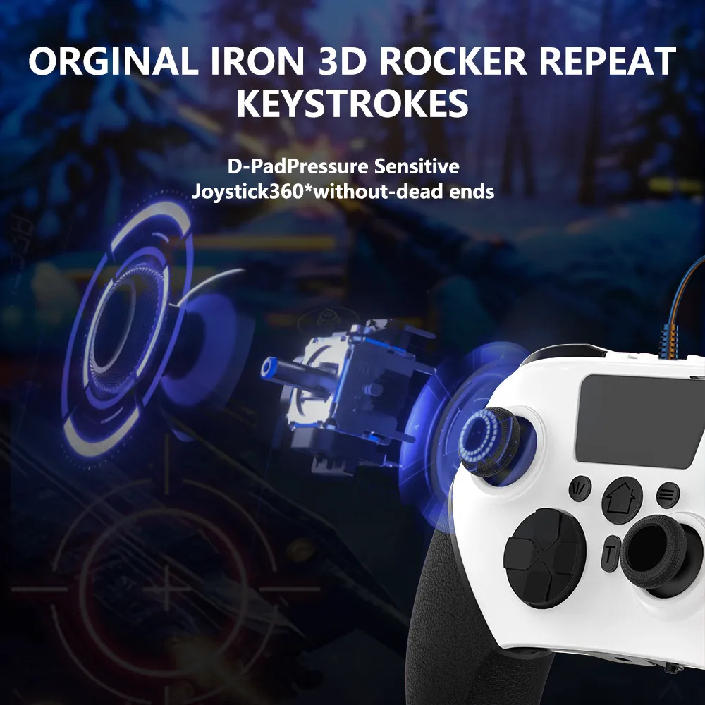 Controlador De Jogo Com Fio Para Cabo Playstation4/pc/steam - Imagem 2