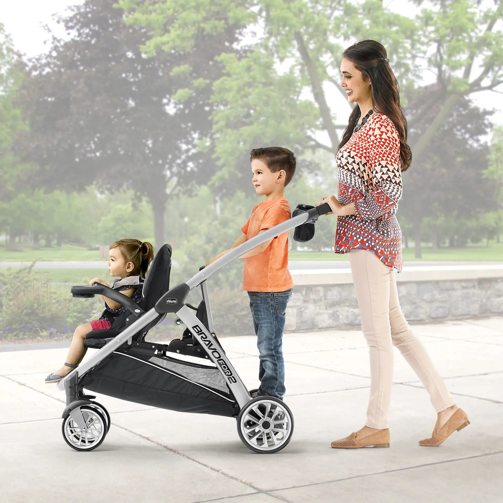 Carrinho De Passeio Duplo Chicco Bravofor2 - Ferro Preto/ci - Imagem 3