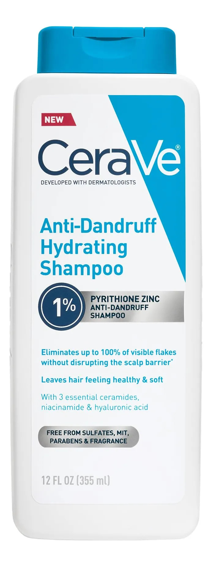 Shampoo Anticaspa Cerave 1% De Piritiona De Zinco 12 Onças