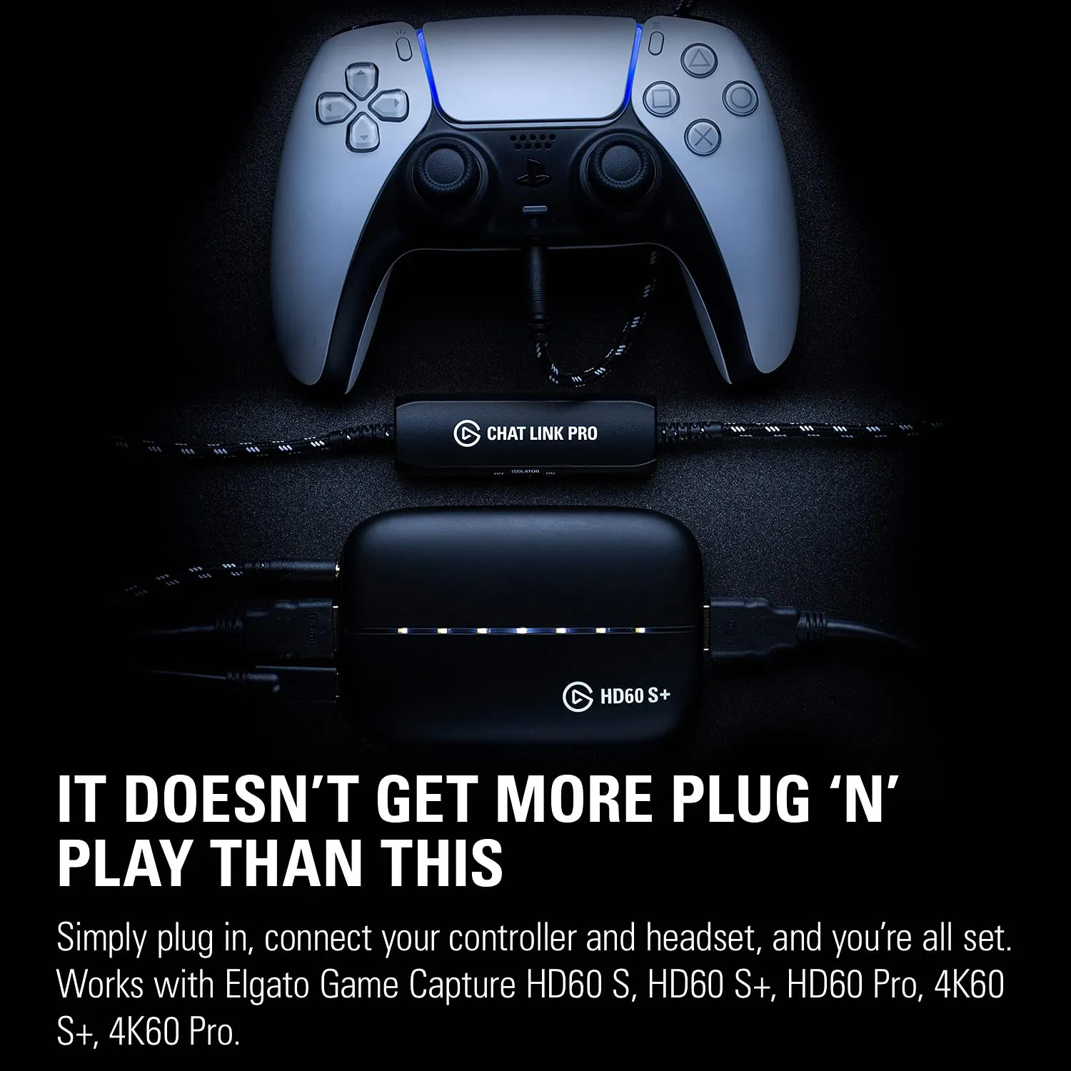 Adaptador De Áudio Elgato Chat Link Pro Para Ps5 Ps4 Switc - Imagem 3