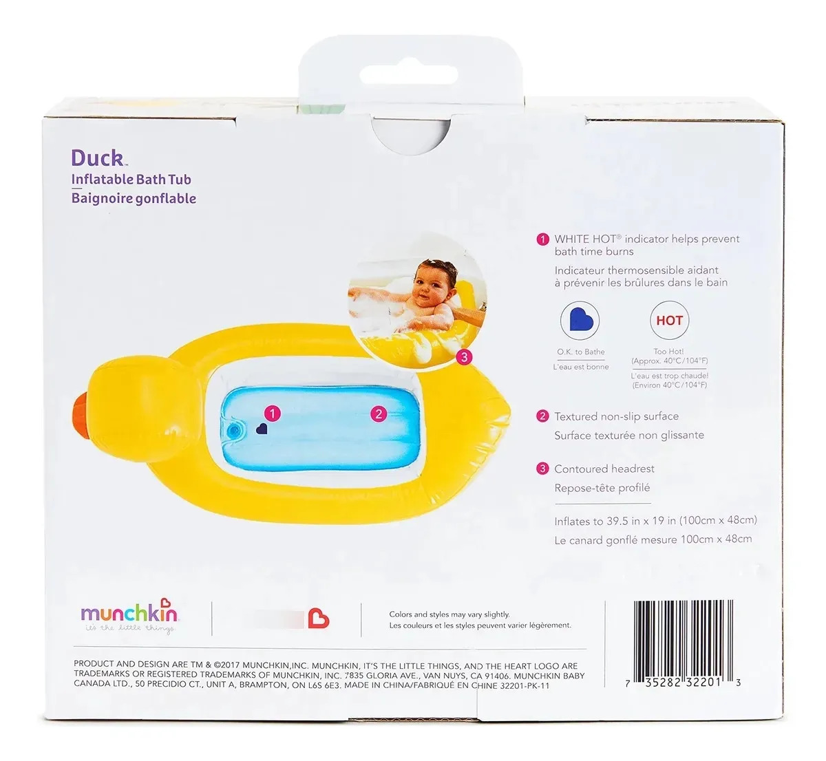 Banheira De Bebê Inflável Munchkin Duck Para Bebês - Imagem 7