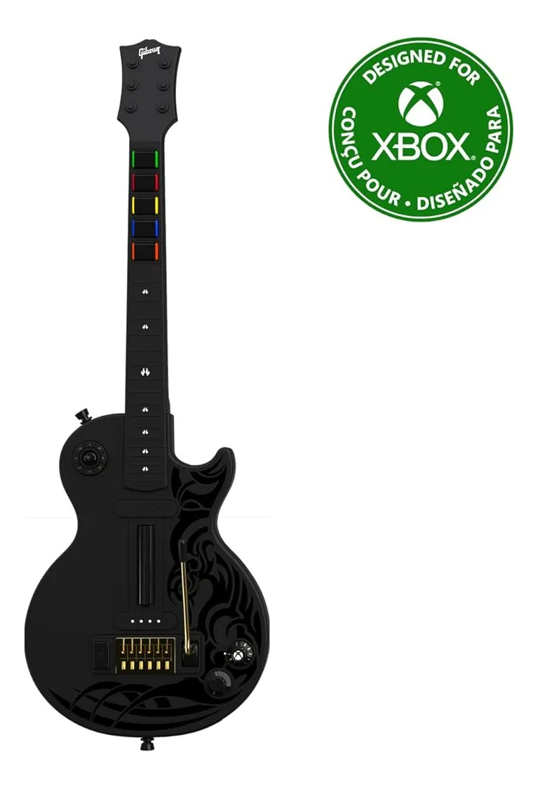 Controlador De Guitarra Crkd Gibson Les Paul Tribal Negro - Imagem 2