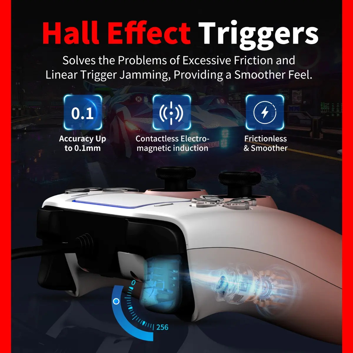 Controle Com Cabo Nbcp Gatilho Com Efeito Hall Para Ps5/ps4/ - Imagem 8