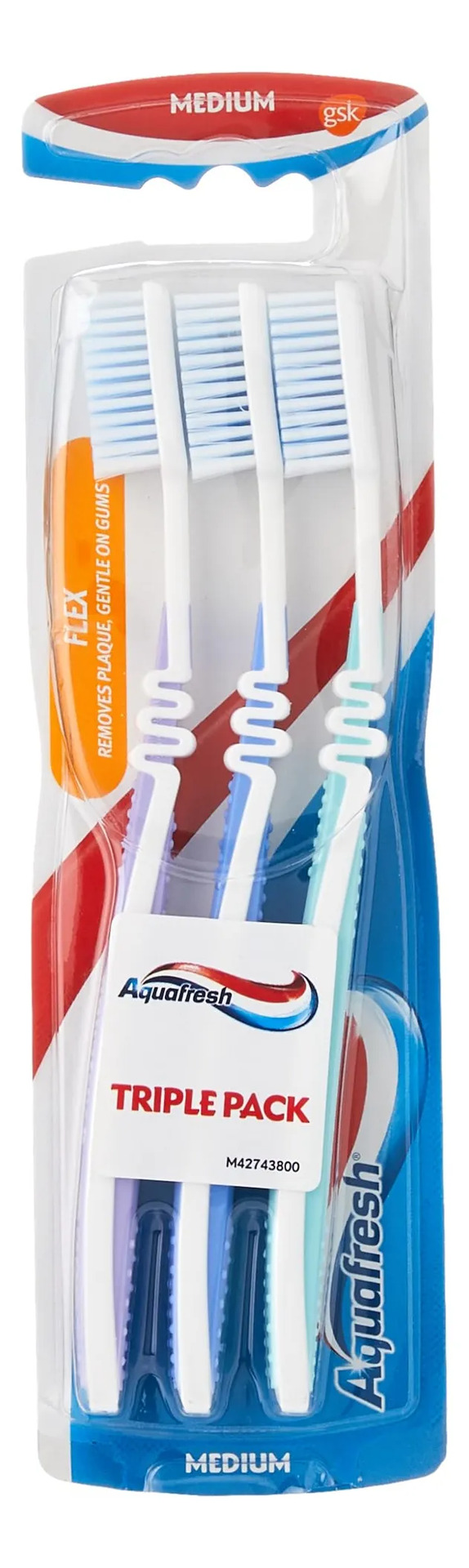 Escova De Dentes Aquafresh Cerdas Médias Pacote Com 3 Cabe - Imagem 2