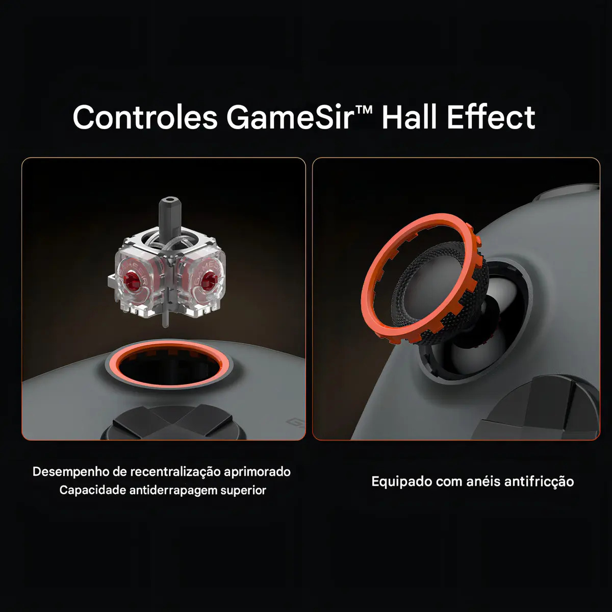 Controle Gamesir Nova Lite 2 Sem Fio Pc Switch Celular Hall - Branco - Imagem 8