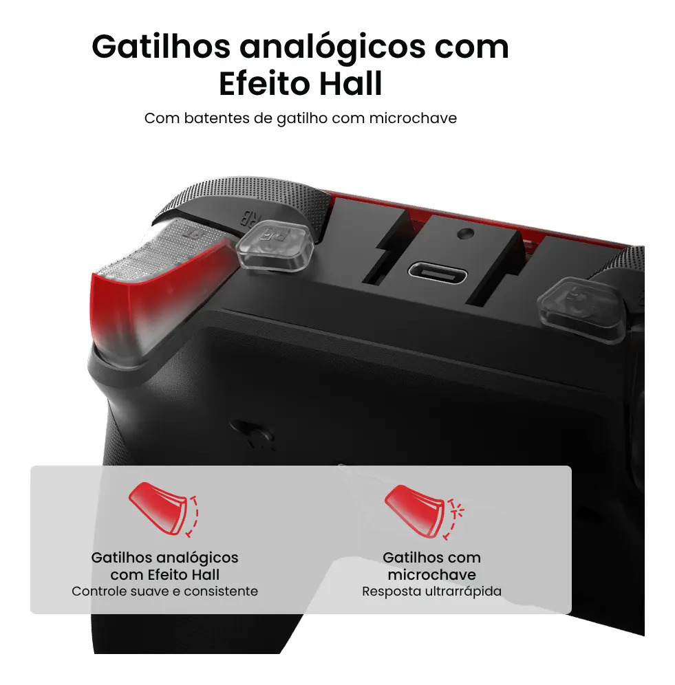 Controle Gamesir G7 Pro Xbox Pc Android Com Dock Hall Rgb Cor Preto - Imagem 5