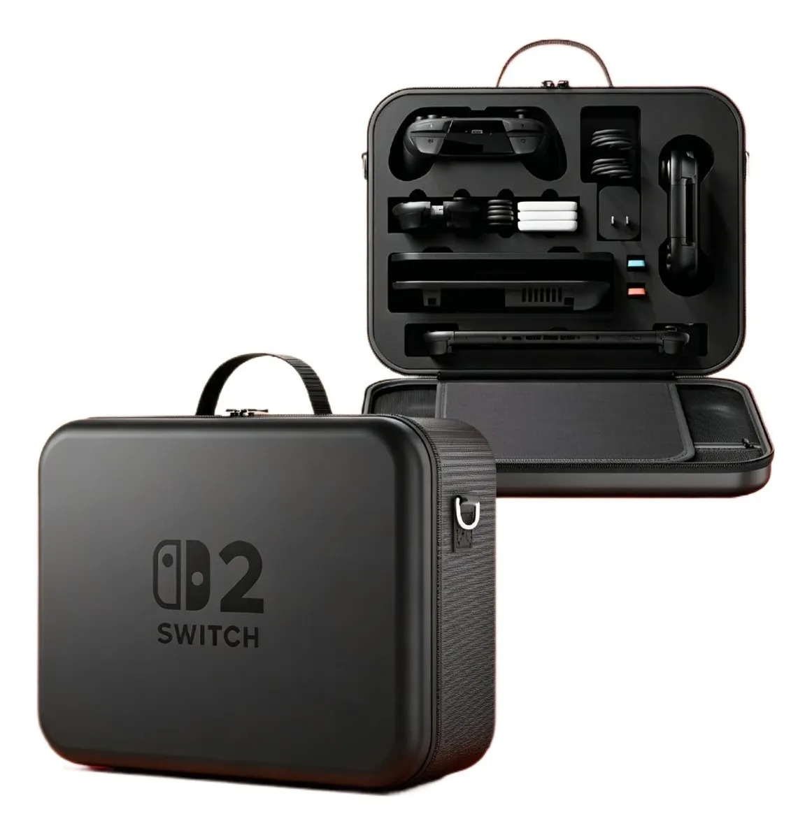 Caso @switch 2 Estojo Grande À Prova D'água 18 Jogos