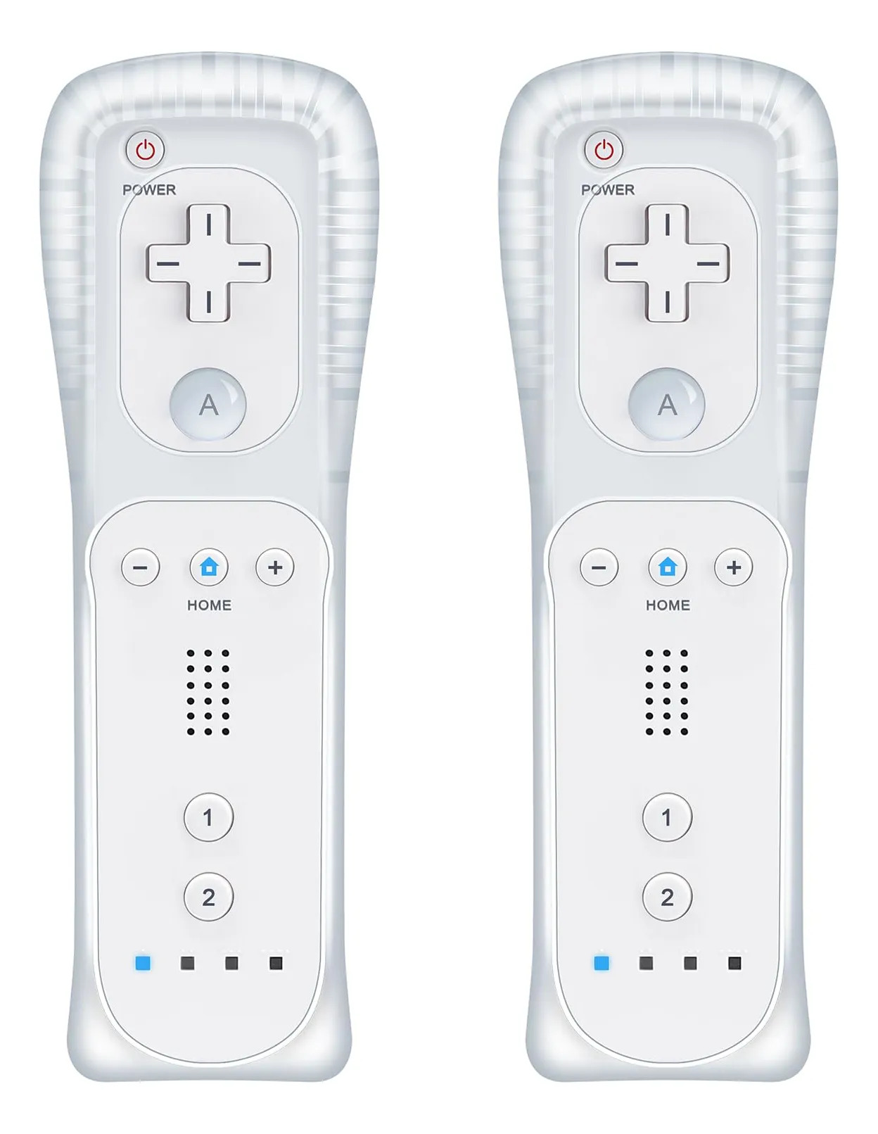 Pacote De 2 Controles Remotos Wii Lyyes Com Estojo De Silico