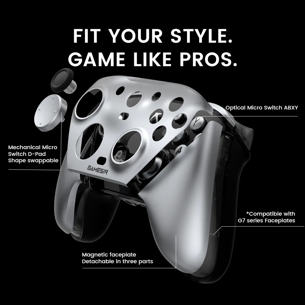 Controle Com Fio Gamesir G7 Pro Para Xbox Prata - Imagem 8