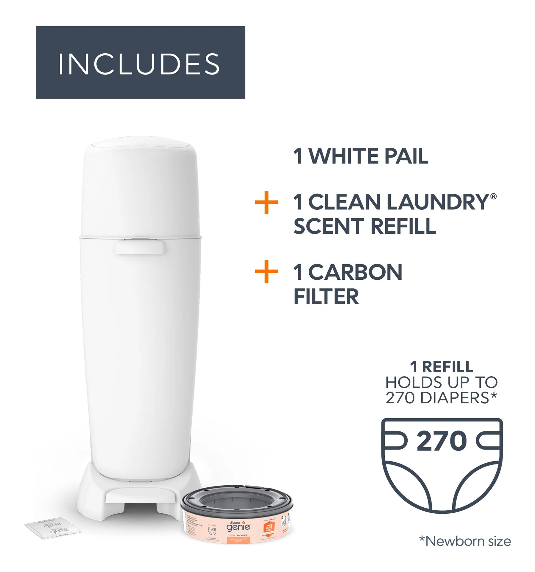 Balde Completo Diaper Genie Com Controle De Odor - Branco - Imagem 2
