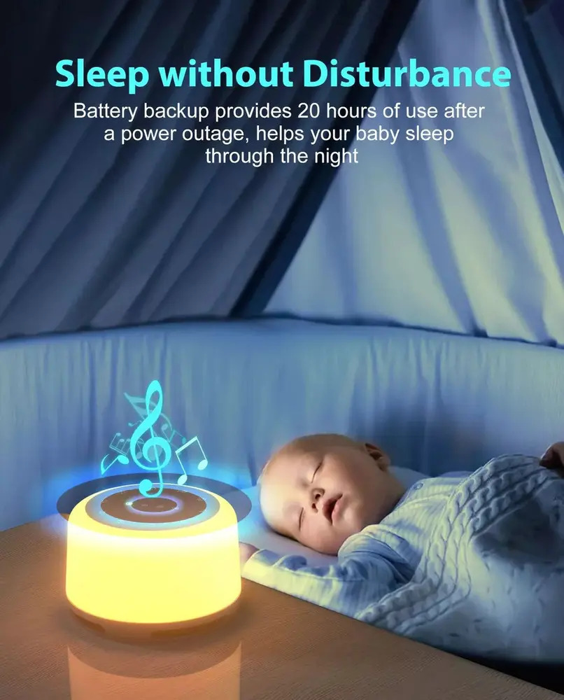 ~ Máquina Portátil De Ruído Branco Para Dormir De Bebê Com - Imagem 2