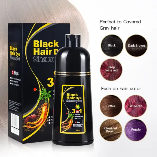 Ht* Shampoo De Tintura De Cabelo Instantânea 500 Ml! Chapéu - Imagem 11
