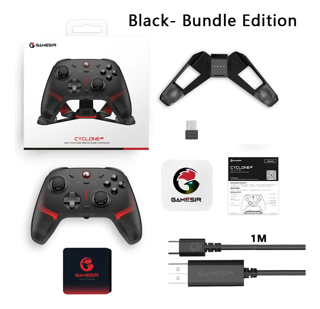 Controle Joystick Sem Fio Gamesir Cyclone 2 Bundle Preto Preto - Imagem 6
