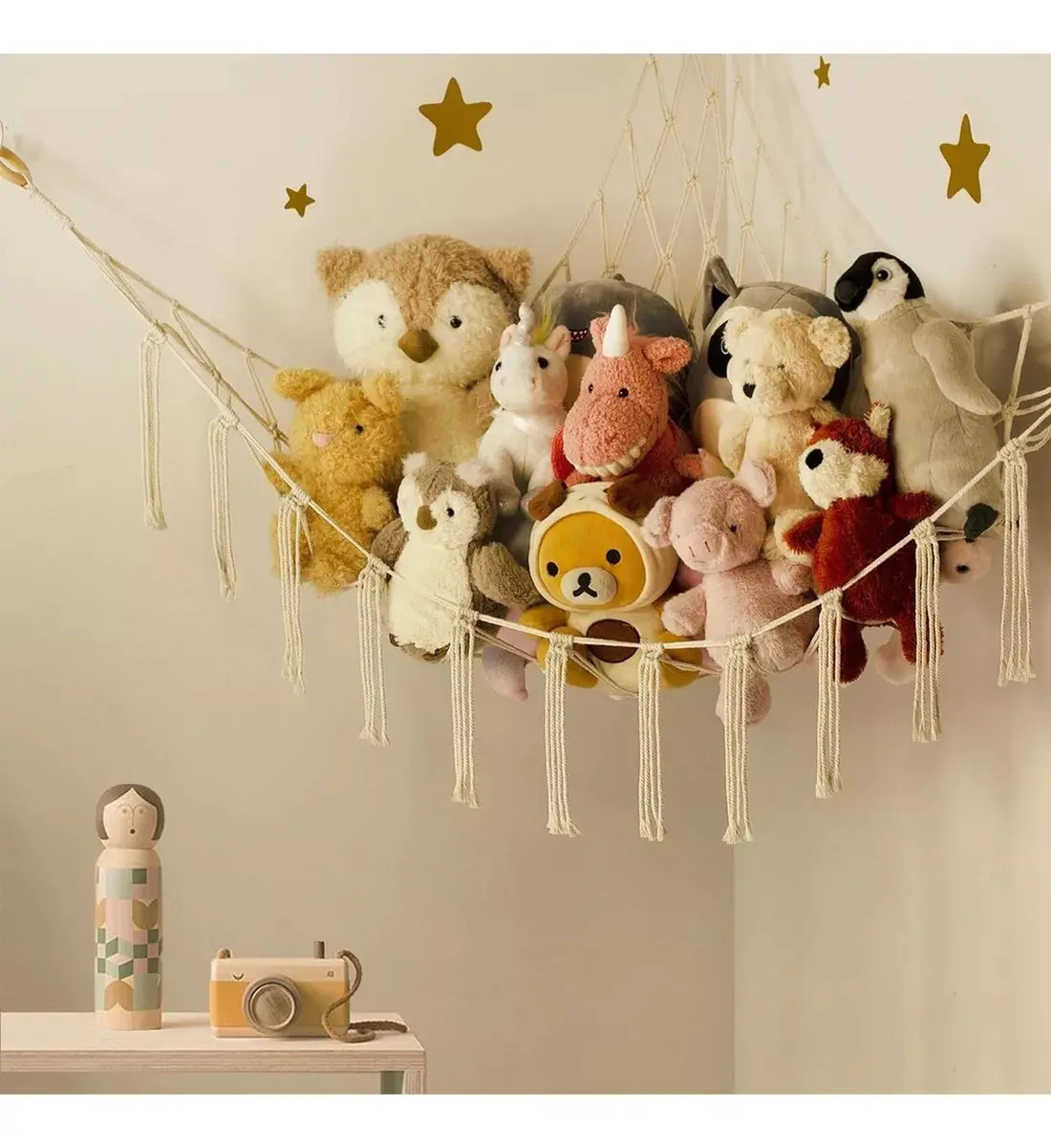 Organizador De Brinquedos De Pelúcia Para Bebês Crema 1 - Imagem 2