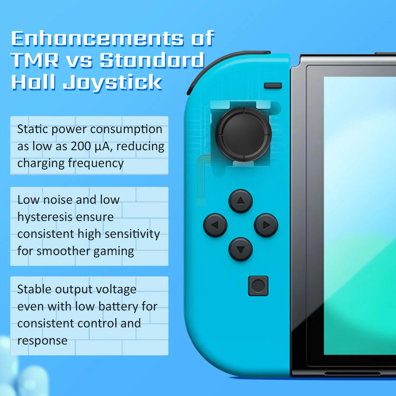 Joystick Portátil Diy Para Nintendo Switch Zero Drift Preto - Imagem 3