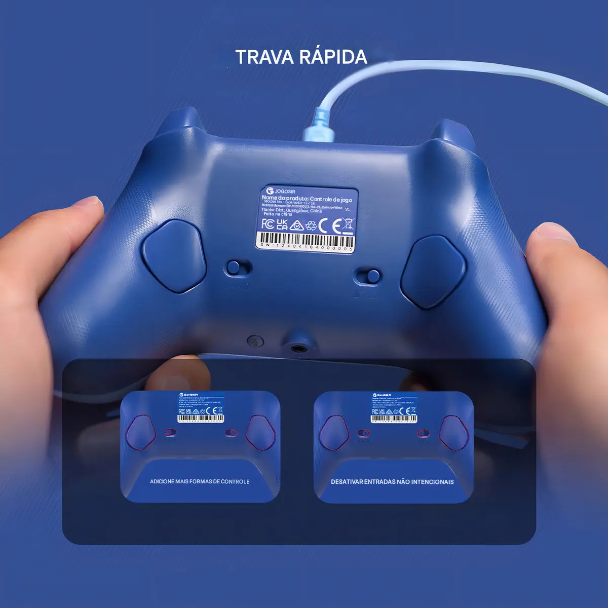 Controle Gamesir G7 Se Com Fio Para Xbox One Series S X Pc Hall Effect Botões Mecânicos Cor Azul - Imagem 6